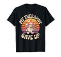 My Therapist Gave Up Mushroom Sunset T-Shirt - Minimalist Print Men Women - T-Shirt, Sweatshirt, Hoodie