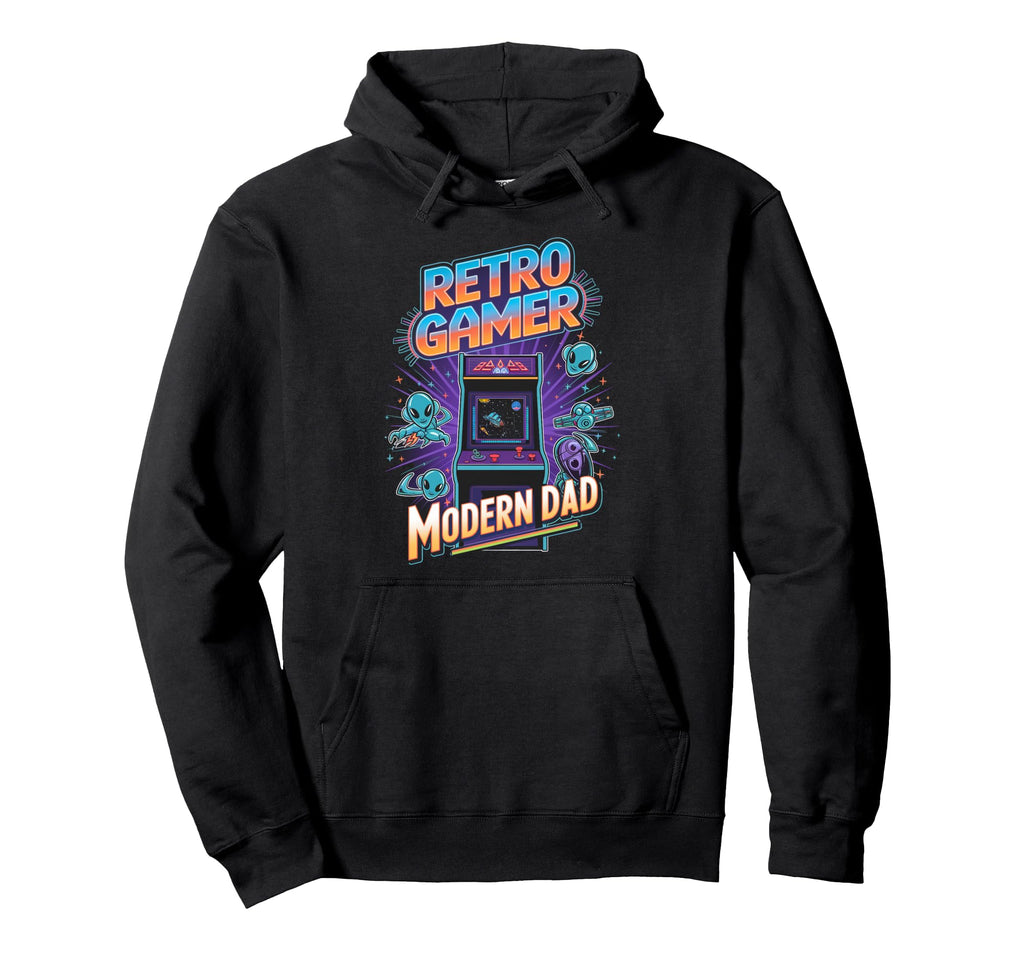 Gamer Modern Dad Arcade Gamer Gaming Hoodie - Aesthetic Graphic for Adults - T-Shirt, Sweatshirt, Hoodie
