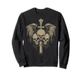 Skull Cross Y2K Grunge Aesthetic Alt Sweatshirt - Streetwear Style Unisex - T-Shirt, Sweatshirt, Hoodie
