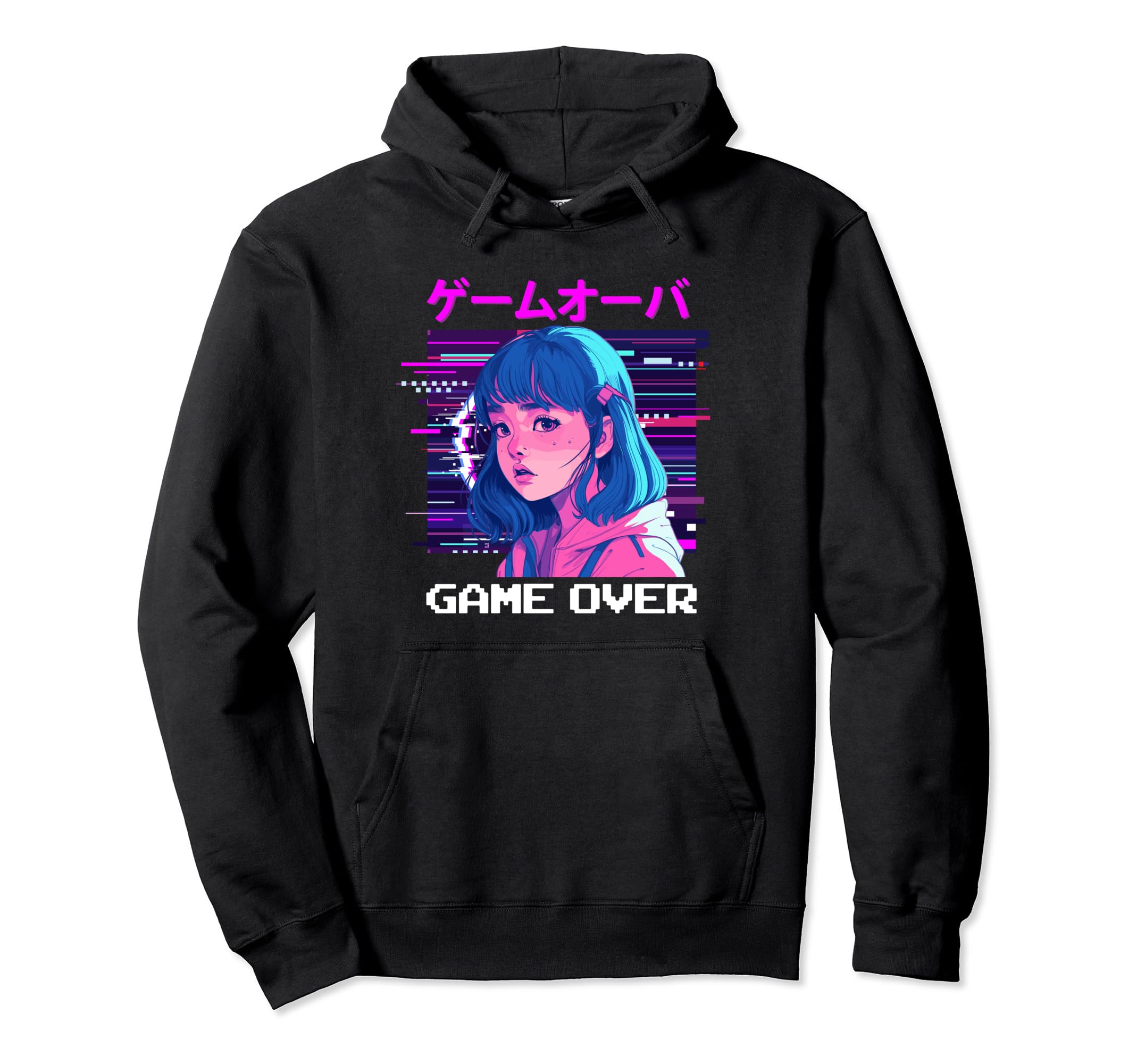 Sad Anime Japanese Vaporwave Indie Aesthetic Hoodie - Graphic Print Unisex - T-Shirt, Sweatshirt, Hoodie