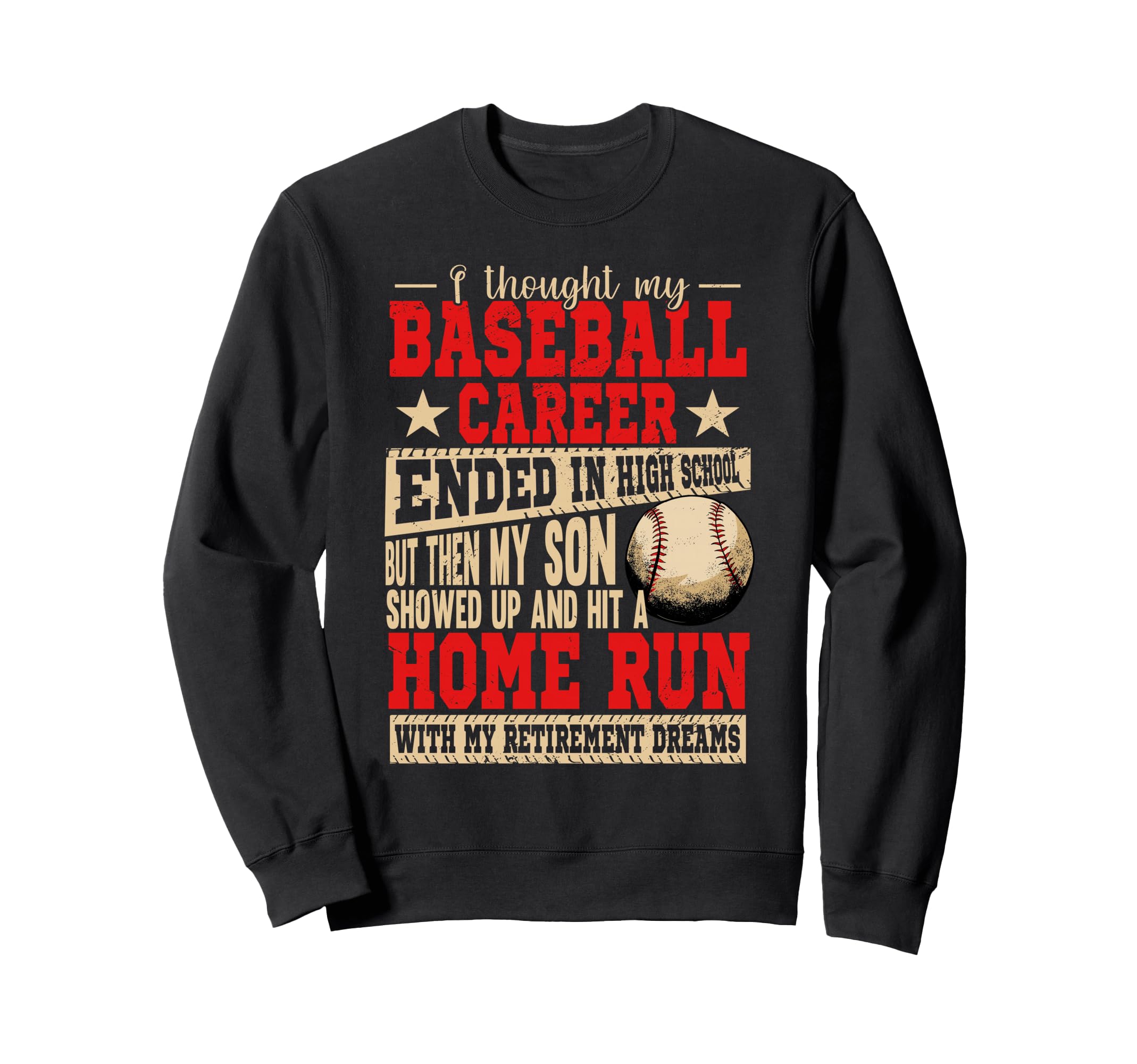 My Son Hit Home Run Baller Baseball Sweatshirt - Aesthetic Graphic Unisex - T-Shirt, Sweatshirt, Hoodie