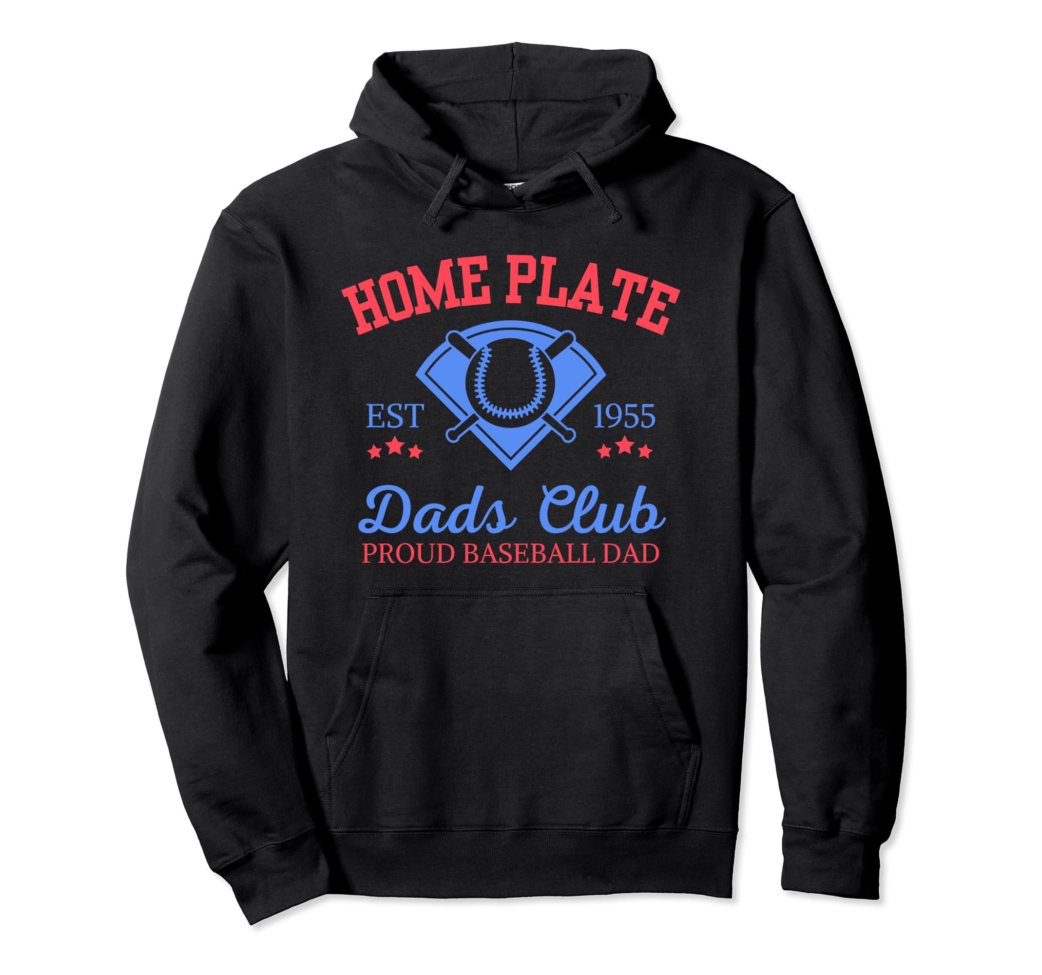 Home Plate Dads Club Proud Baseball Dad Hoodie - Streetwear Style Unisex - T-Shirt, Sweatshirt, Hoodie