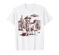 Golden Retriever Ufo Western Alien 90S T-Shirt - Unique Graphic for Adults - T-Shirt, Sweatshirt, Hoodie