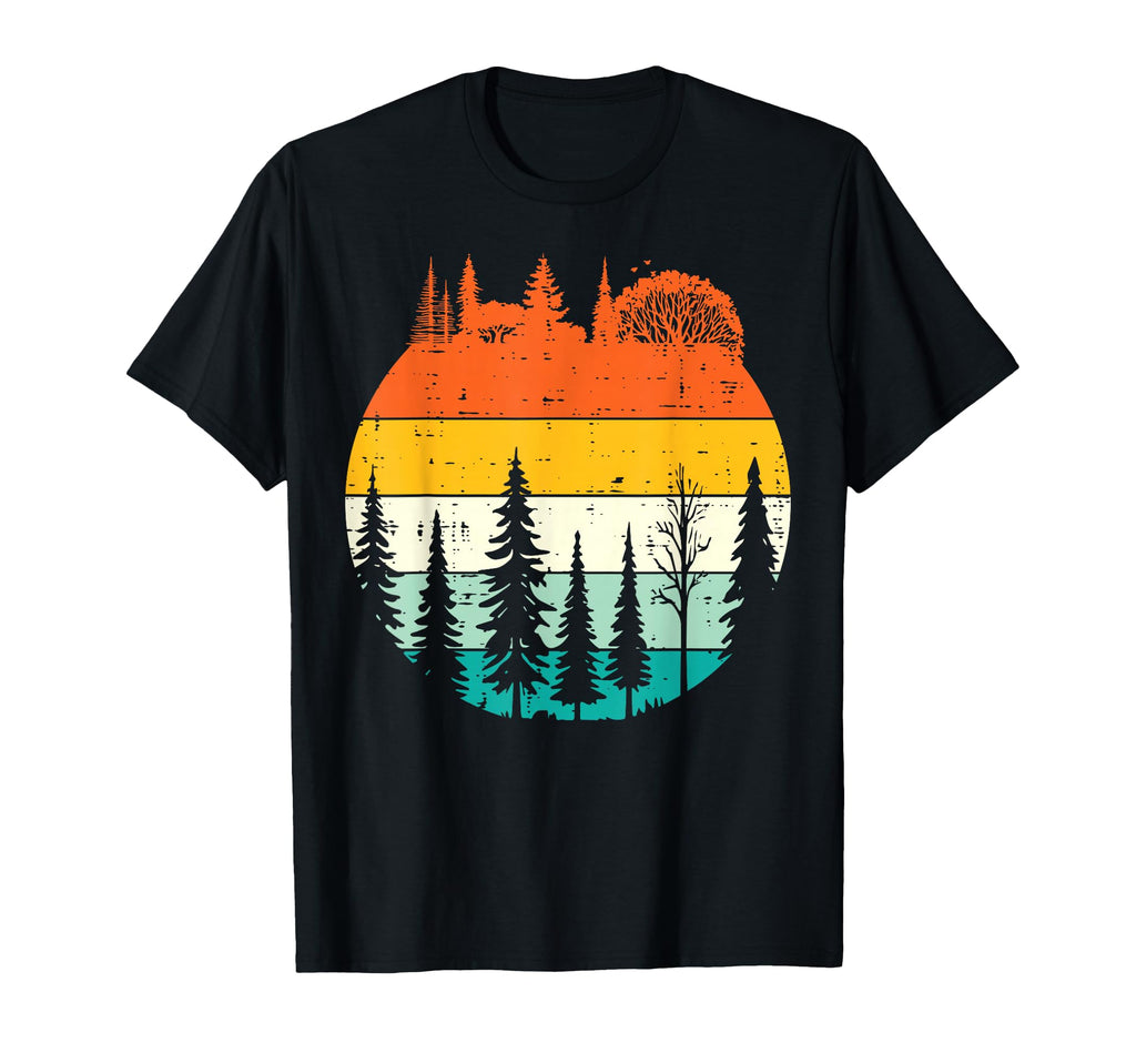 Forest Trees Sunset Nature Outdoor T-Shirt - Minimalist Print for Adults - T-Shirt, Sweatshirt, Hoodie