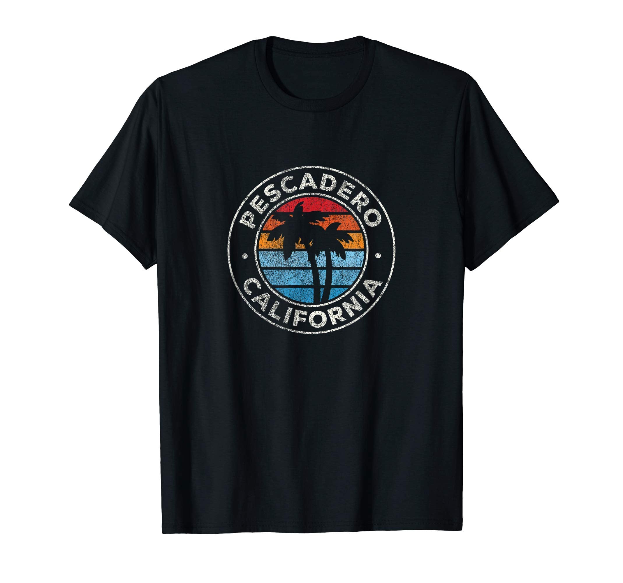 Pescadero California Ca 70S T-Shirt - Trendy Graphic Men Women - T-Shirt, Sweatshirt, Hoodie