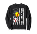 Mom Ballers Funny Usa Flag Baseball Sweatshirt - Aesthetic Graphic Unisex - T-Shirt, Sweatshirt, Hoodie