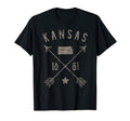 Kansas Distressed Home State Map T-Shirt - Custom Art Print for Adults - T-Shirt, Sweatshirt, Hoodie