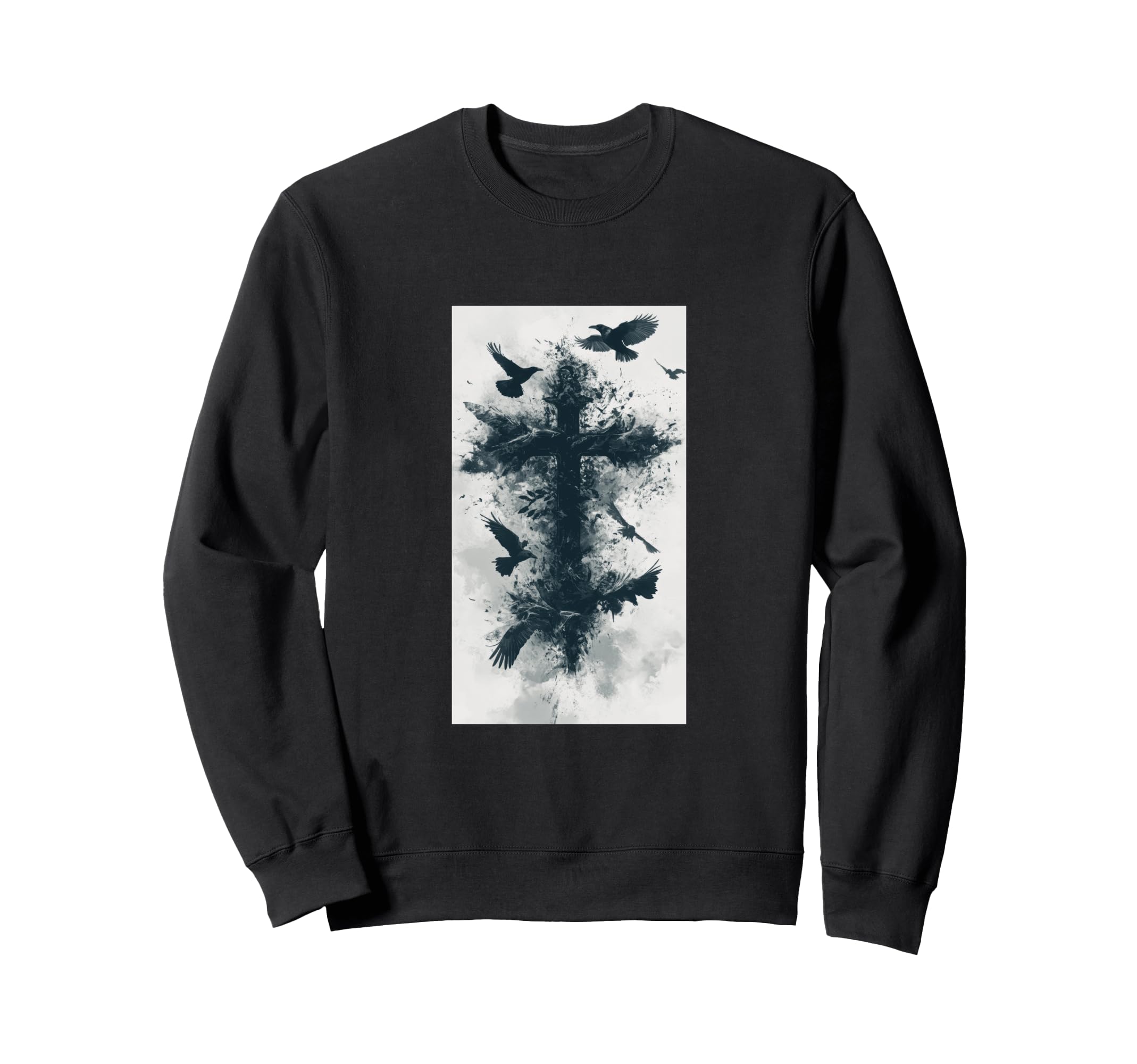 Gothic Cross Grunge Aesthetic Y2K Sweatshirt - Casual Everyday Wear Unisex - T-Shirt, Sweatshirt, Hoodie