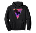 Synthwave Vaporwave Triangle Palm Trees Hoodie - Trendy Graphic Unisex - T-Shirt, Sweatshirt, Hoodie