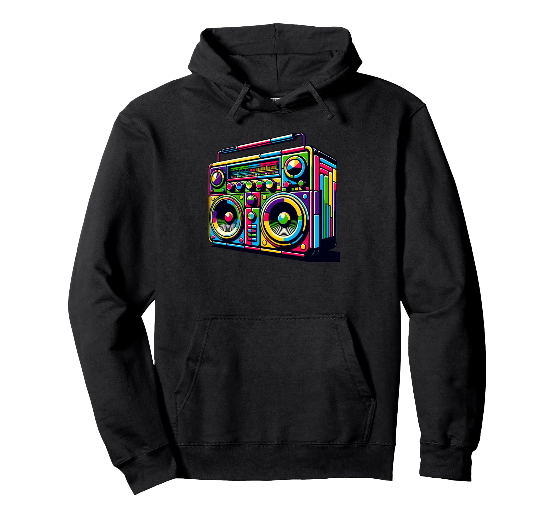 Boombox Old School 80S Music Hip Hoodie - Casual Everyday Wear for Adults - T-Shirt, Sweatshirt, Hoodie