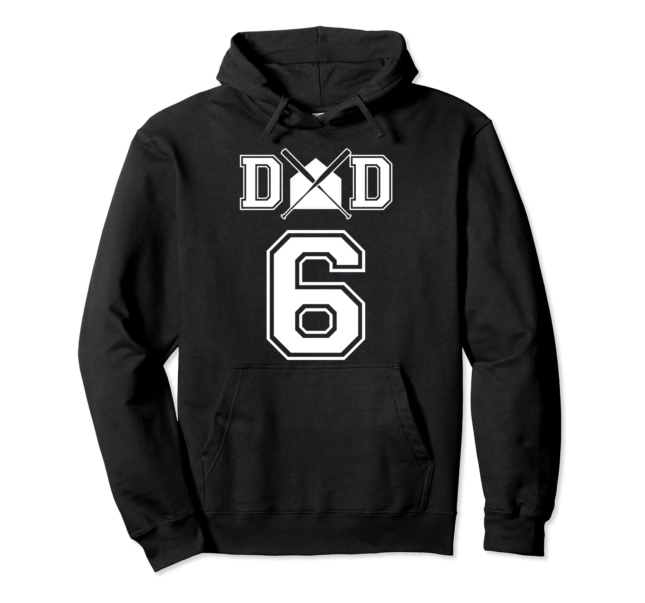 Number 6 Players Biggest Fan Baseball Or Hoodie - Graphic Print for Adults - T-Shirt, Sweatshirt, Hoodie