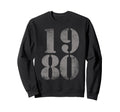 1980 Birth Year Distressed Sweatshirt - Casual Everyday Wear for Adults - T-Shirt, Sweatshirt, Hoodie