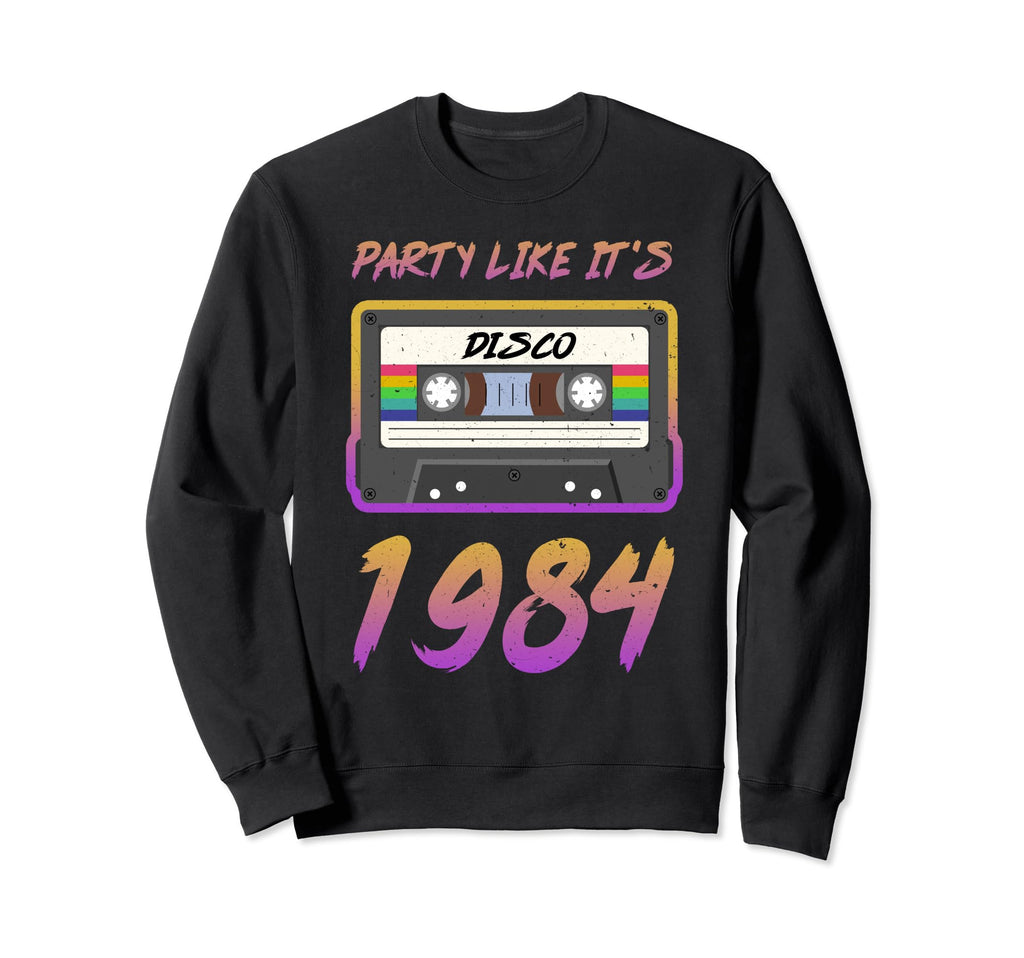 Party Like Its 1984 Disco Cassette Sweatshirt - Minimalist Print Unisex - T-Shirt, Sweatshirt, Hoodie