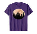 Wood Grain Full Moon Sunset Pine T-Shirt - Streetwear Style for Adults - T-Shirt, Sweatshirt, Hoodie