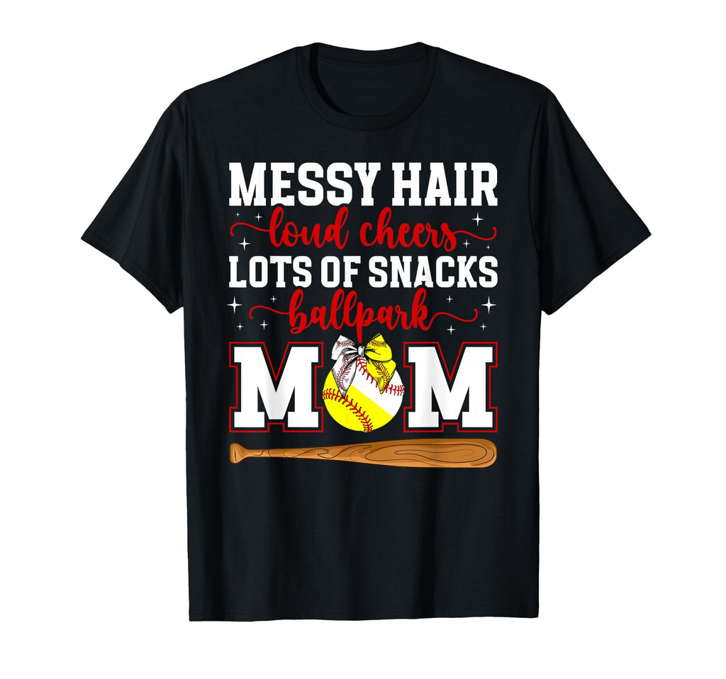 Ballpark Mom Funny Baseball Softball T-Shirt - Unique Graphic Men Women - T-Shirt, Sweatshirt, Hoodie