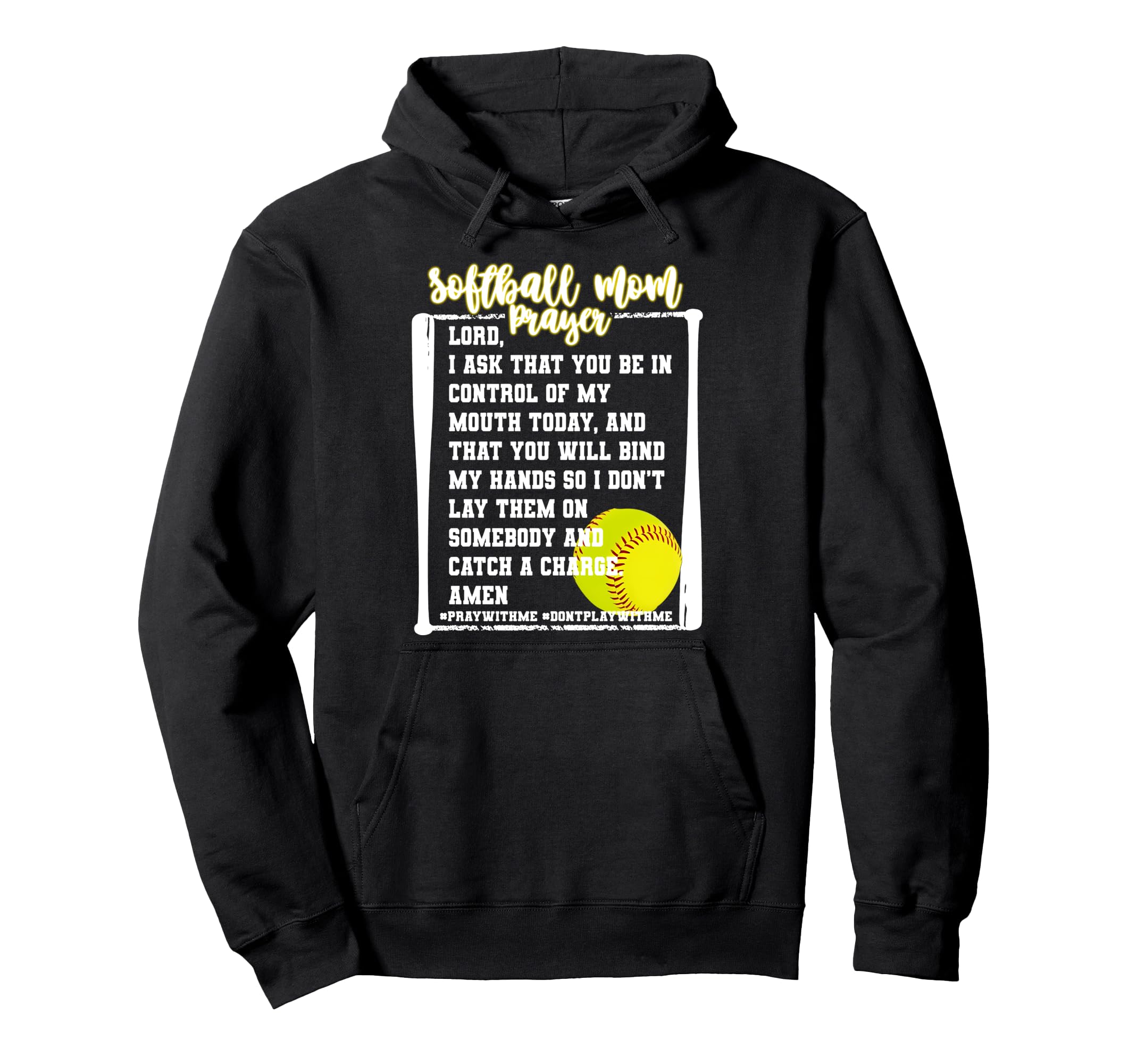 Softball Mom Prayer Game Day Baseball Hoodie - Streetwear Style for Adults - T-Shirt, Sweatshirt, Hoodie