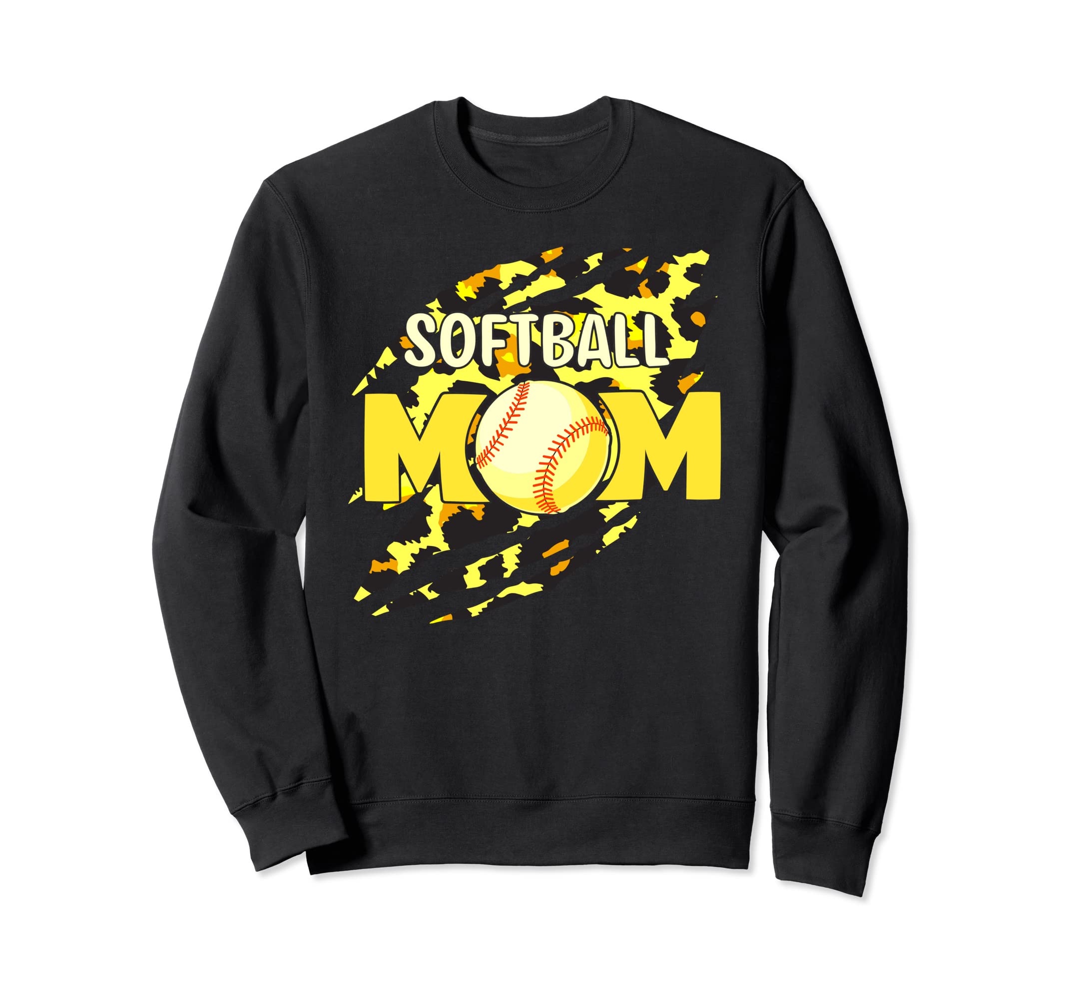 Softball Mom Leopard Game Day Vibes Sweatshirt - Trendy Graphic Men Women - T-Shirt, Sweatshirt, Hoodie
