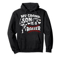 My Grandson Baseball Nana Baseball Hoodie - Trendy Graphic for Adults - T-Shirt, Sweatshirt, Hoodie