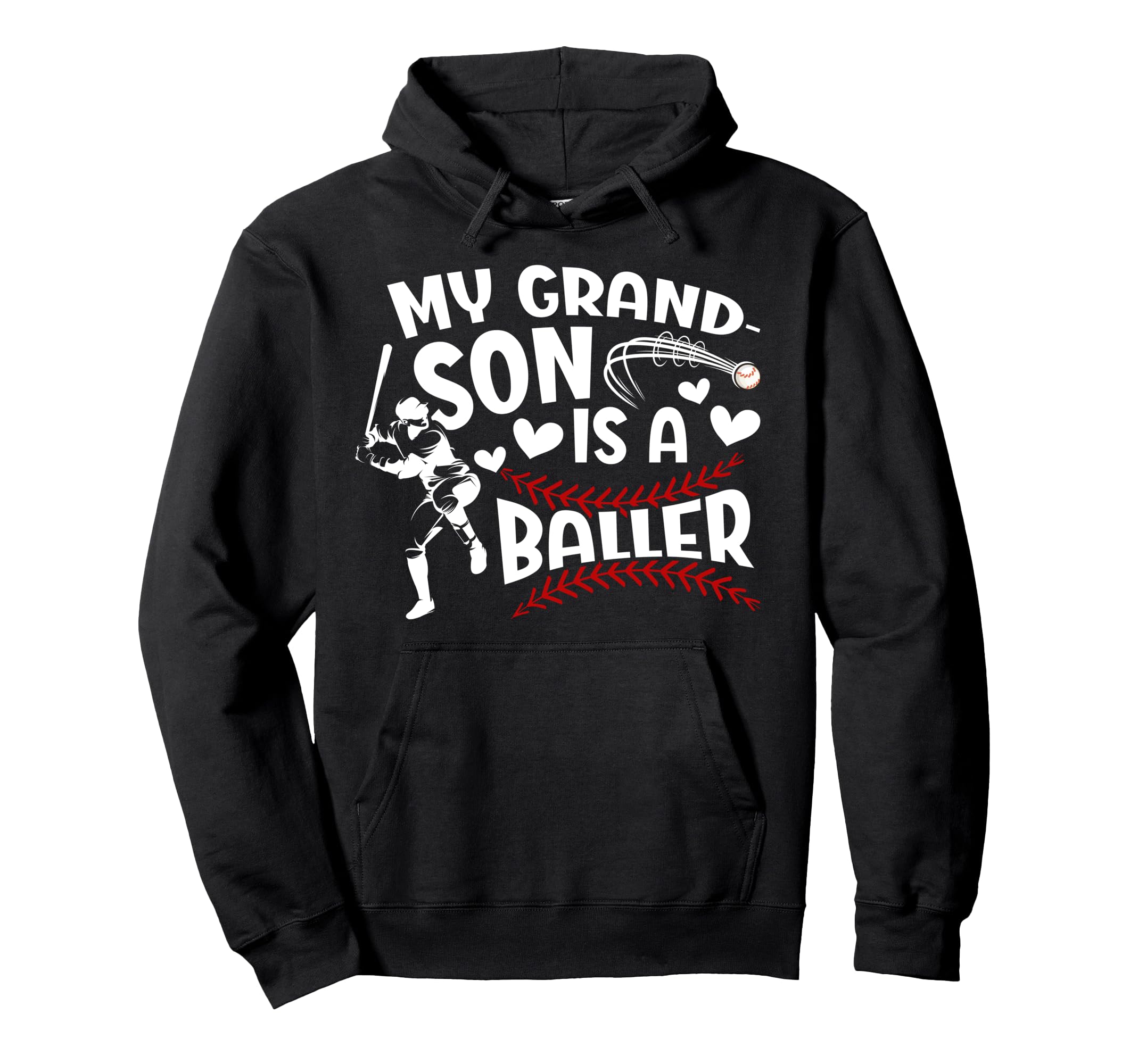 My Grandson Baseball Nana Baseball Hoodie - Trendy Graphic for Adults - T-Shirt, Sweatshirt, Hoodie