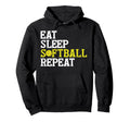 Eat Sleep Softball Repeat Gift Hoodie - Graphic Print Men Women - T-Shirt, Sweatshirt, Hoodie