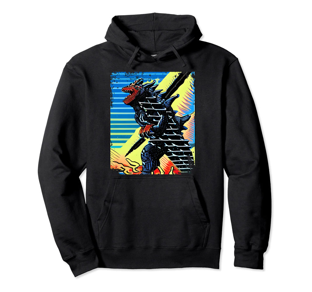 Japanese Kawaii Otaku Monster Distressed Hoodie - Novelty Apparel Unisex - T-Shirt, Sweatshirt, Hoodie