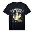 Outnumbered Funny Mom Baseball Goose T-Shirt - Minimalist Print Unisex - T-Shirt, Sweatshirt, Hoodie