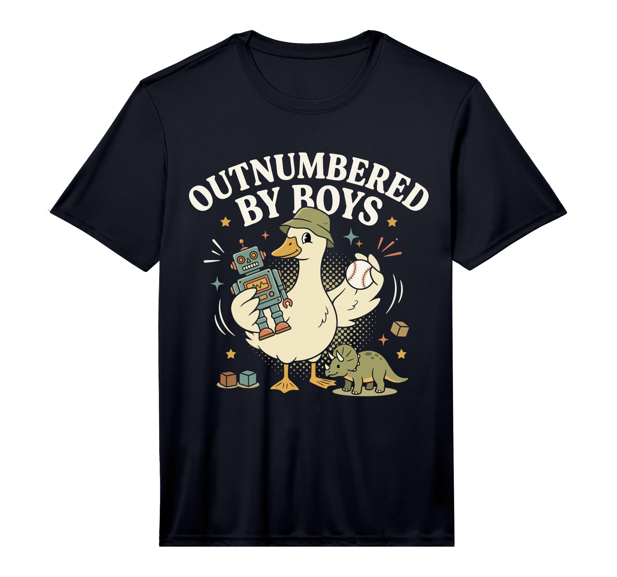 Outnumbered Funny Mom Baseball Goose T-Shirt - Minimalist Print Unisex - T-Shirt, Sweatshirt, Hoodie