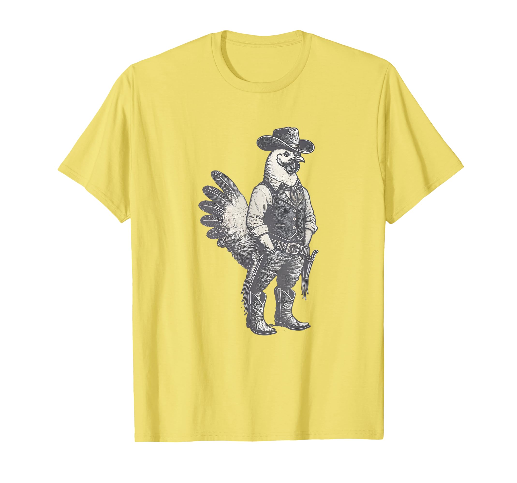 Rooster Cowboy Western Country T-Shirt - Graphic Print for Adults - T-Shirt, Sweatshirt, Hoodie