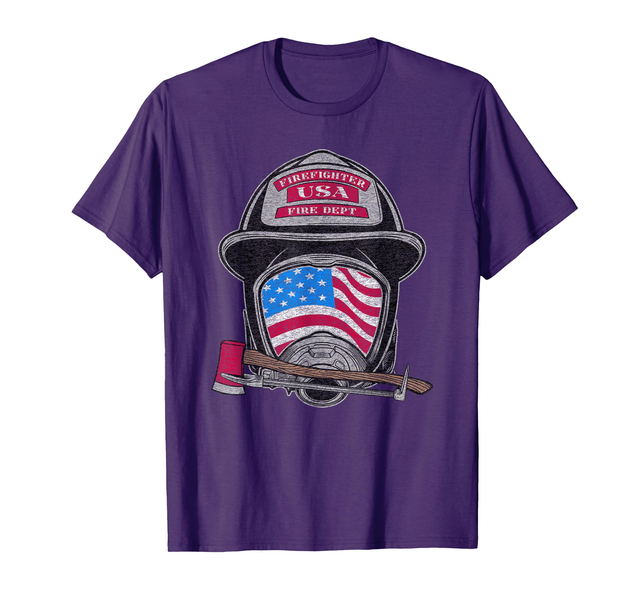 Firefighter Fireman Helmet T-Shirt - Fun Novelty Design for Adults - T-Shirt, Sweatshirt, Hoodie