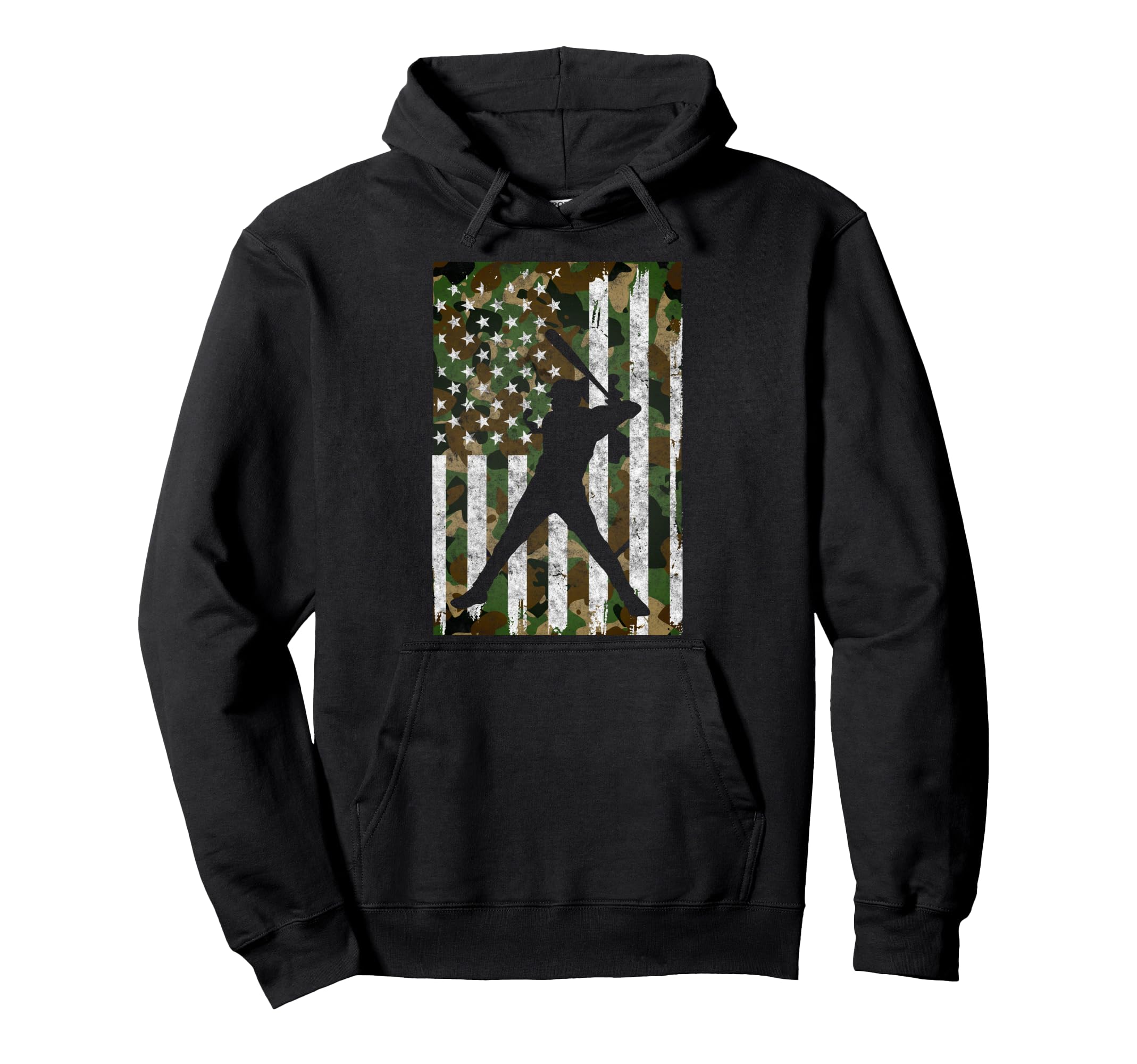 Baseball Us Camouflage Flag Baseball Hoodie - Custom Art Print Men Women - T-Shirt, Sweatshirt, Hoodie