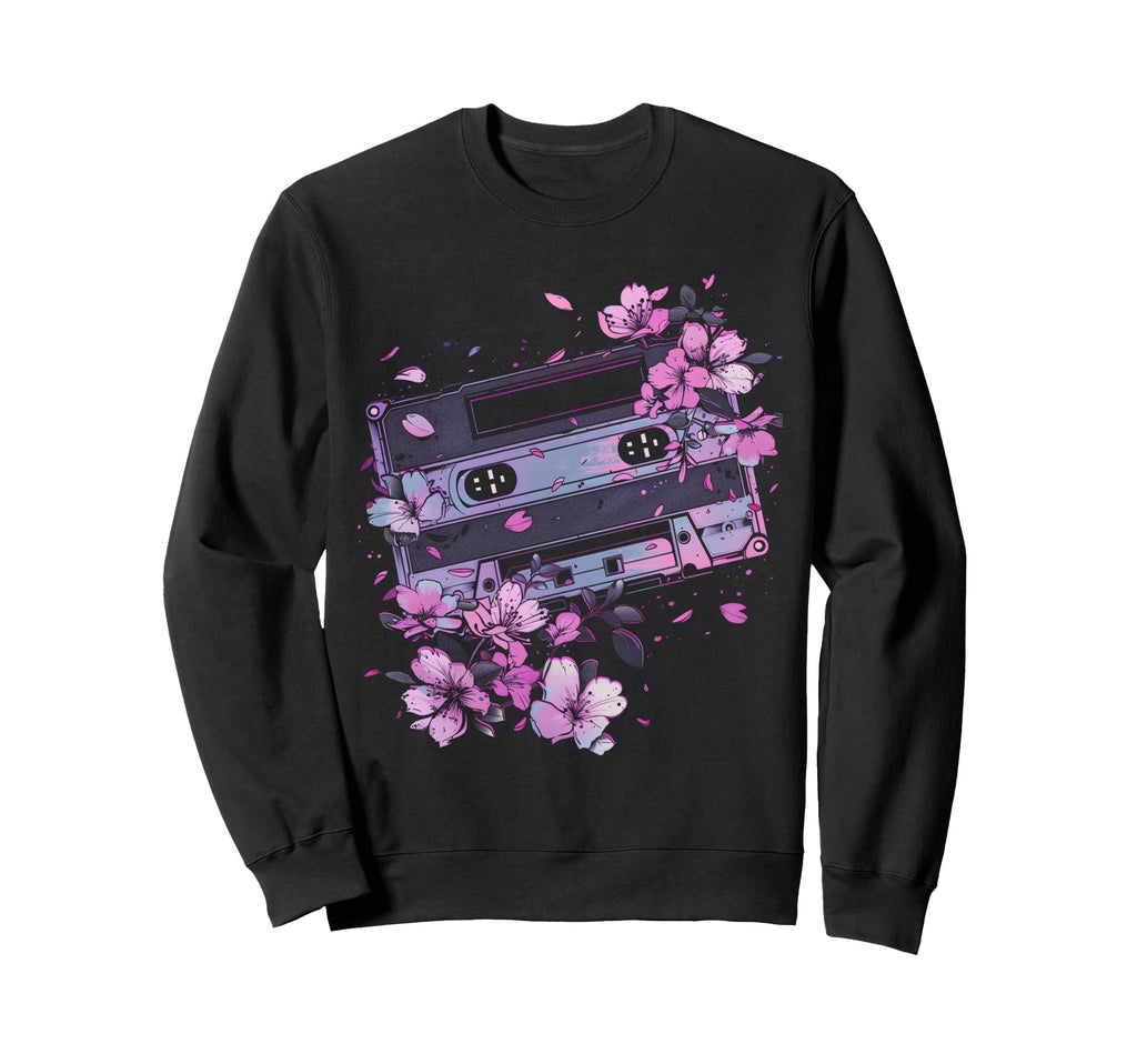 Japanese Cherry Blossom Aesthetic Sweatshirt - Minimalist Print Unisex - T-Shirt, Sweatshirt, Hoodie