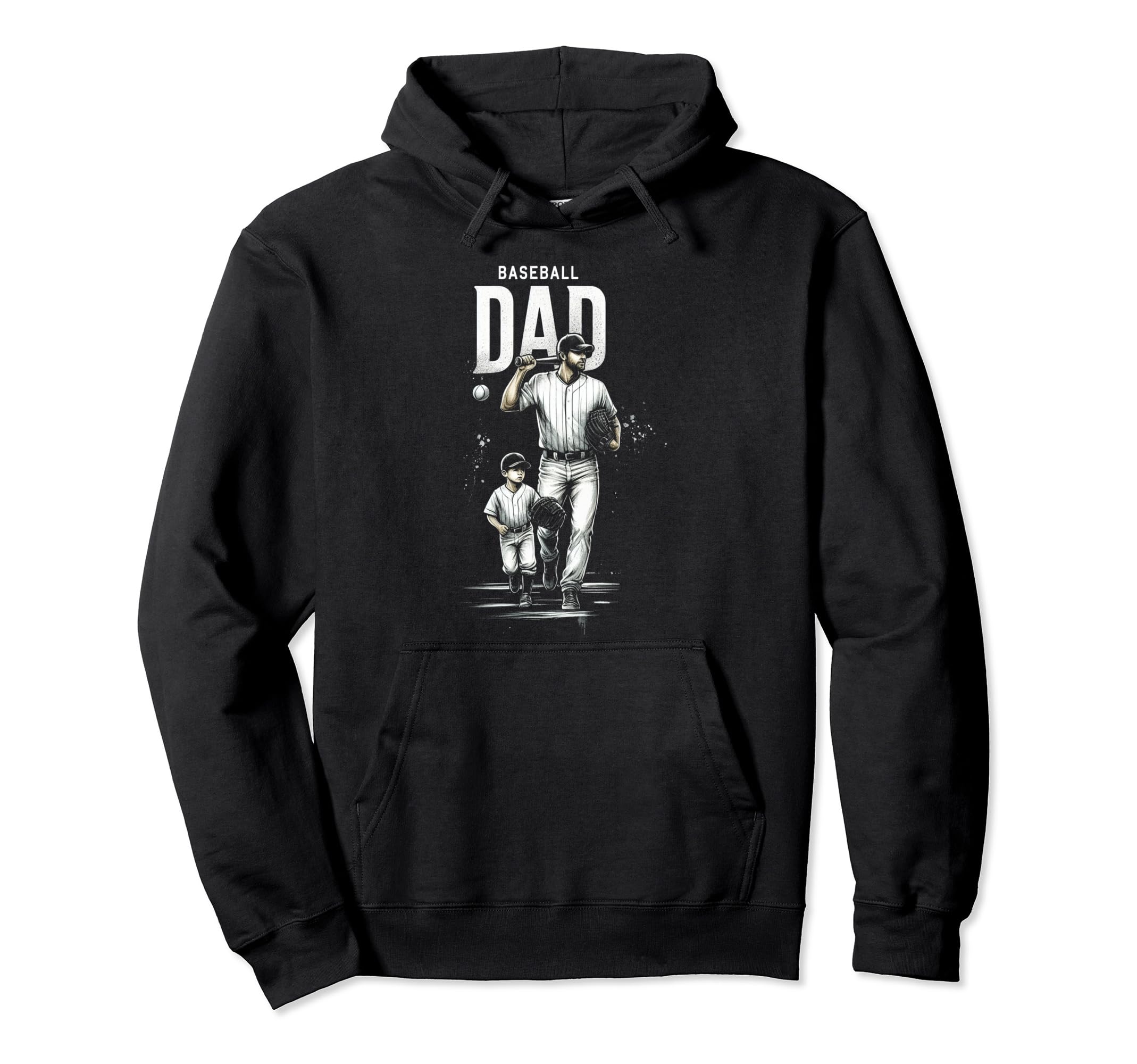 Baseball Dad Fathers Day Hoodie - Casual Everyday Wear for Adults - T-Shirt, Sweatshirt, Hoodie