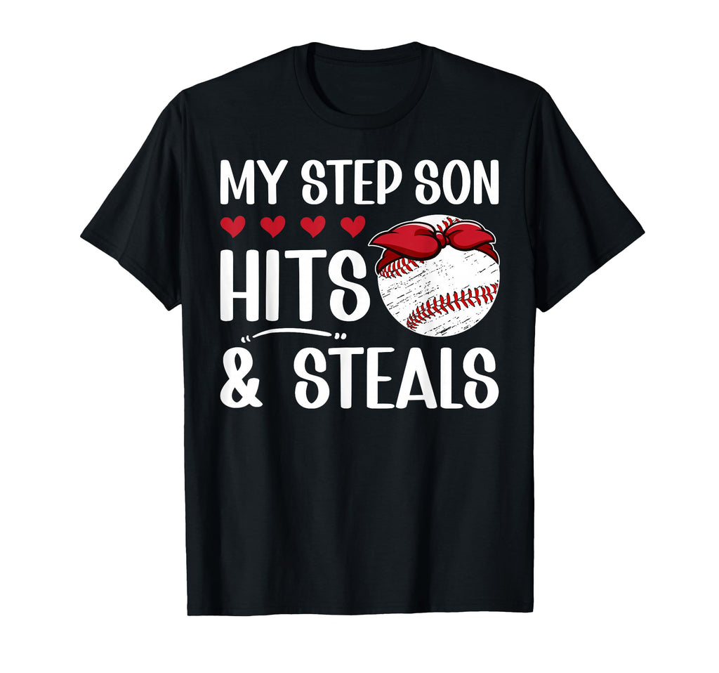 My Step Son Baseball Step Mom Baseball T-Shirt - Unique Graphic Unisex - T-Shirt, Sweatshirt, Hoodie