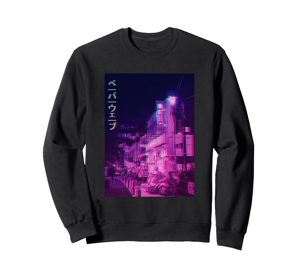Aesthetic Vaporwave Japan 80S Sweatshirt - Casual Everyday Wear for Adults - T-Shirt, Sweatshirt, Hoodie