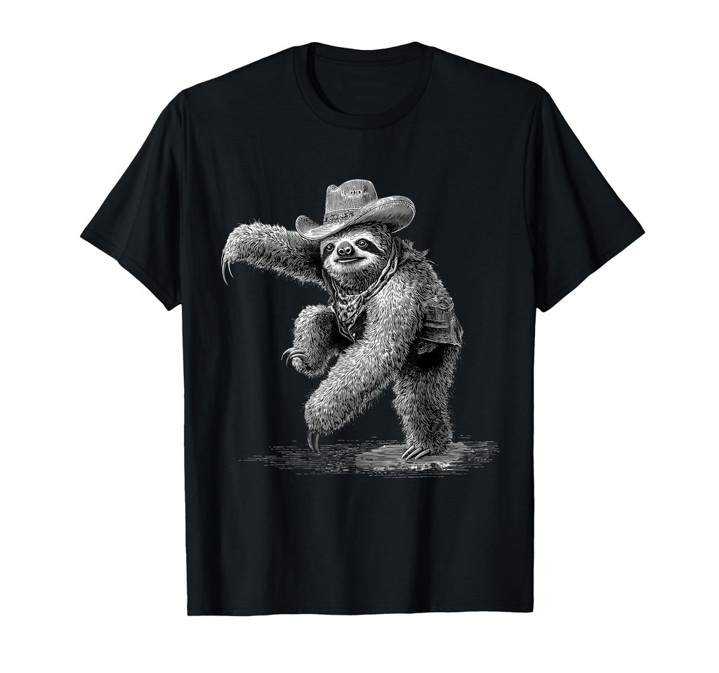 Sloth Cowboy Rodeo Cowgirl Western T-Shirt - Aesthetic Graphic Unisex - T-Shirt, Sweatshirt, Hoodie