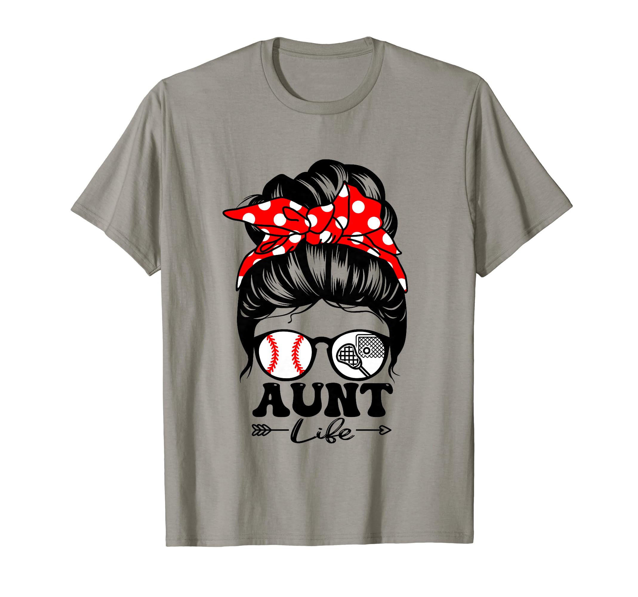 Aunt Life Messy Bun Hair Funny T-Shirt - Aesthetic Graphic Men Women - T-Shirt, Sweatshirt, Hoodie