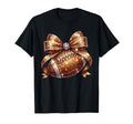 Bling Football Bow Coquette Game Day T-Shirt - Minimalist Print Unisex - T-Shirt, Sweatshirt, Hoodie