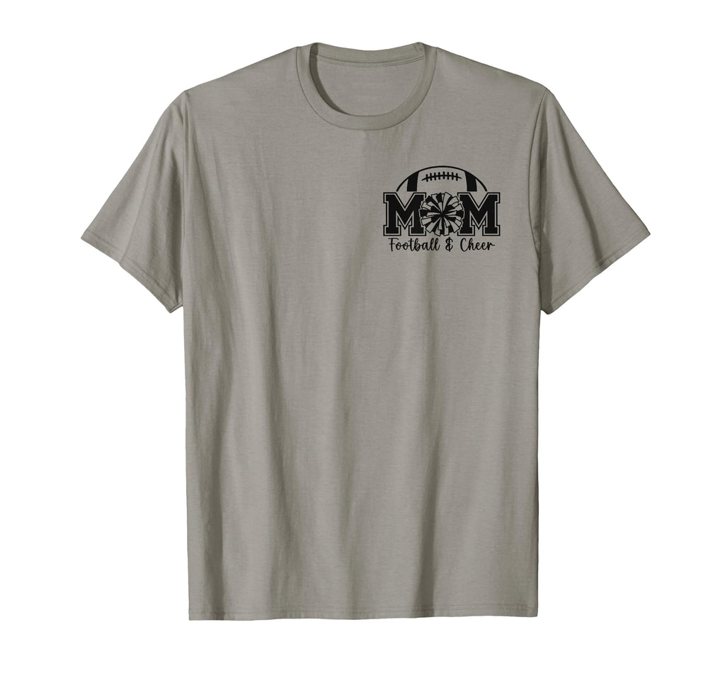 2 Sided Football And Cheer Mom Game T-Shirt - Minimalist Print for Adults - T-Shirt, Sweatshirt, Hoodie