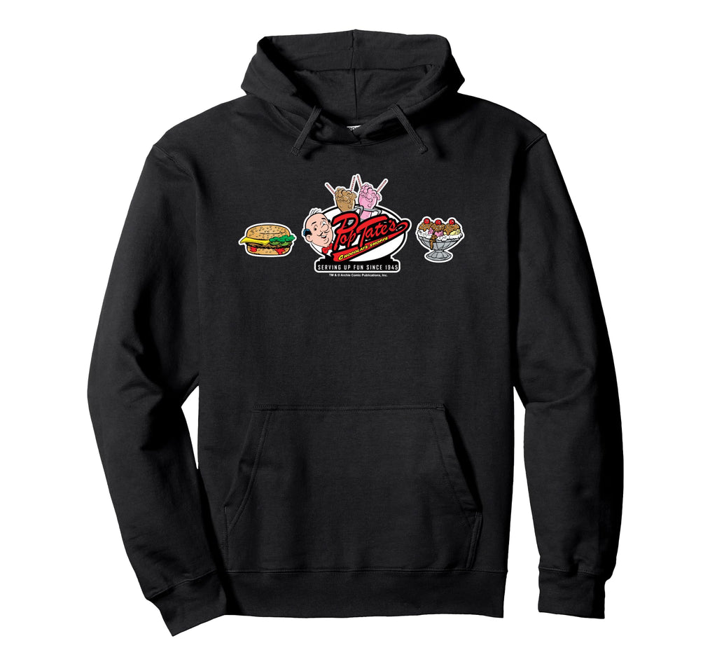 Archie Comics Pop Tates Diner Treats Hoodie - Novelty Apparel for Adults - T-Shirt, Sweatshirt, Hoodie