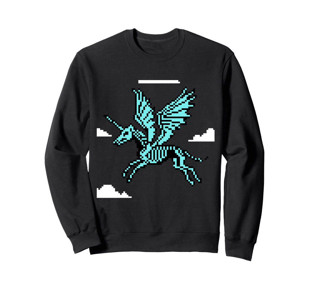 Pixel Unicorn Winged Horse 8 Bit Sweatshirt - Trendy Graphic Men Women - T-Shirt, Sweatshirt, Hoodie