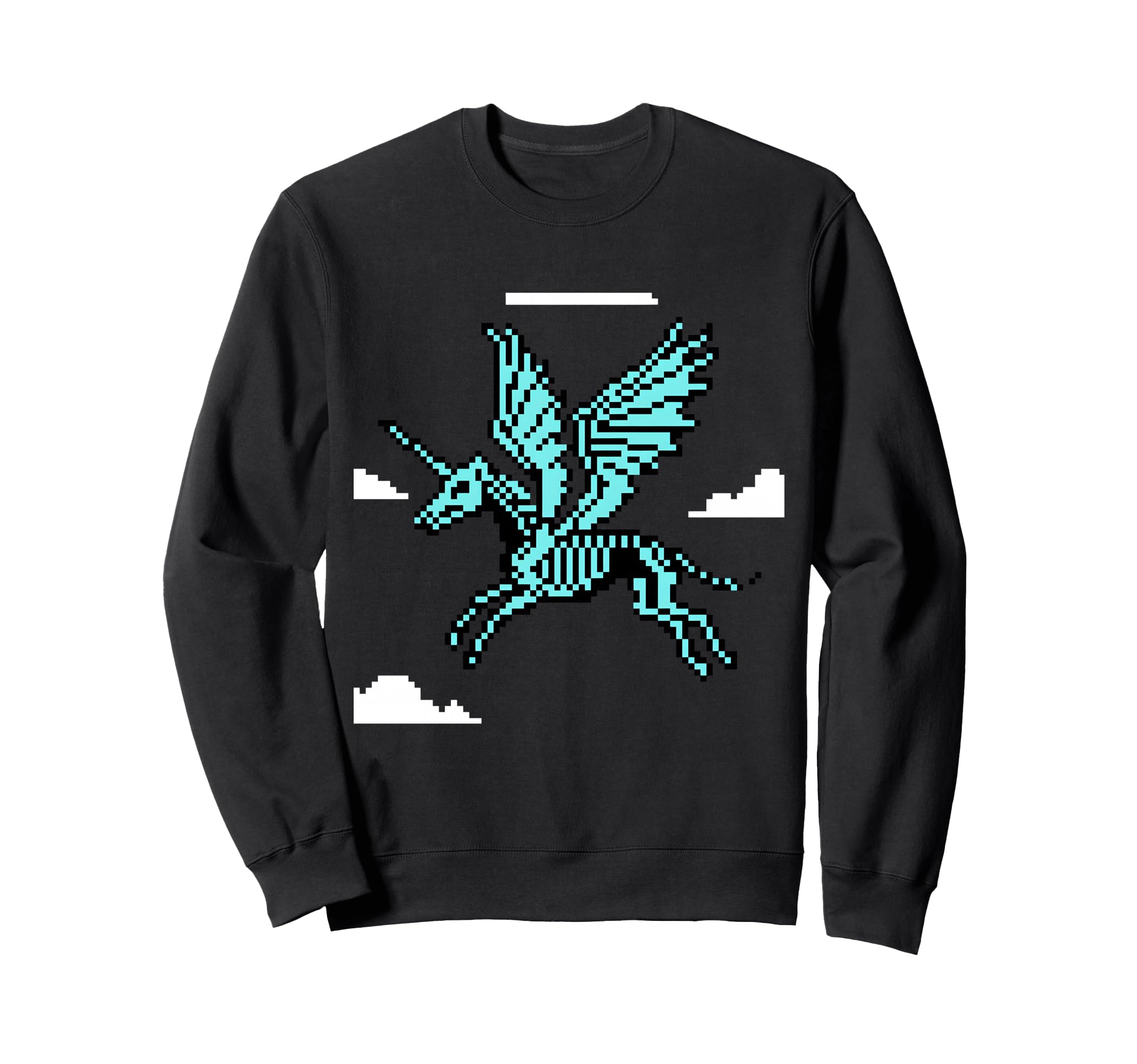 Pixel Unicorn Winged Horse 8 Bit Sweatshirt - Trendy Graphic Men Women - T-Shirt, Sweatshirt, Hoodie