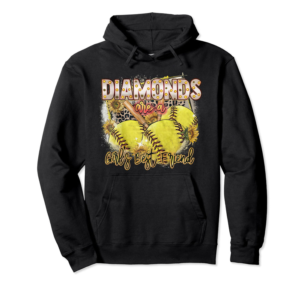 Diamonds Are Best Friend Baseball Hoodie - Unique Graphic Men Women - T-Shirt, Sweatshirt, Hoodie
