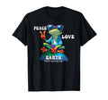 Peace Love Earth Day Frog T-Shirt - Minimalist Print for Adults - T-Shirt, Sweatshirt, Hoodie