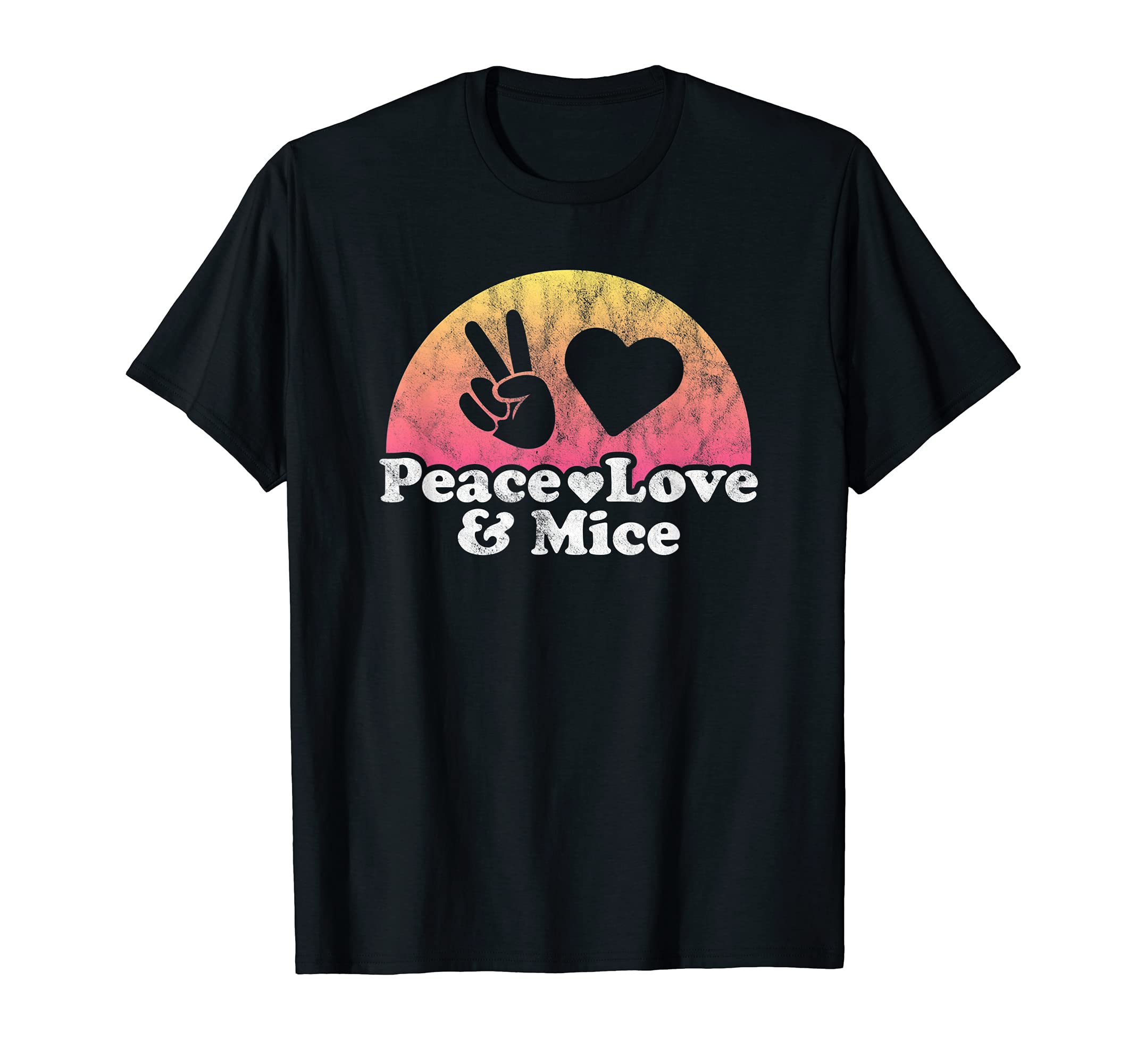 Peace Love And Mice Mouse T-Shirt - Graphic Print Unisex - T-Shirt, Sweatshirt, Hoodie