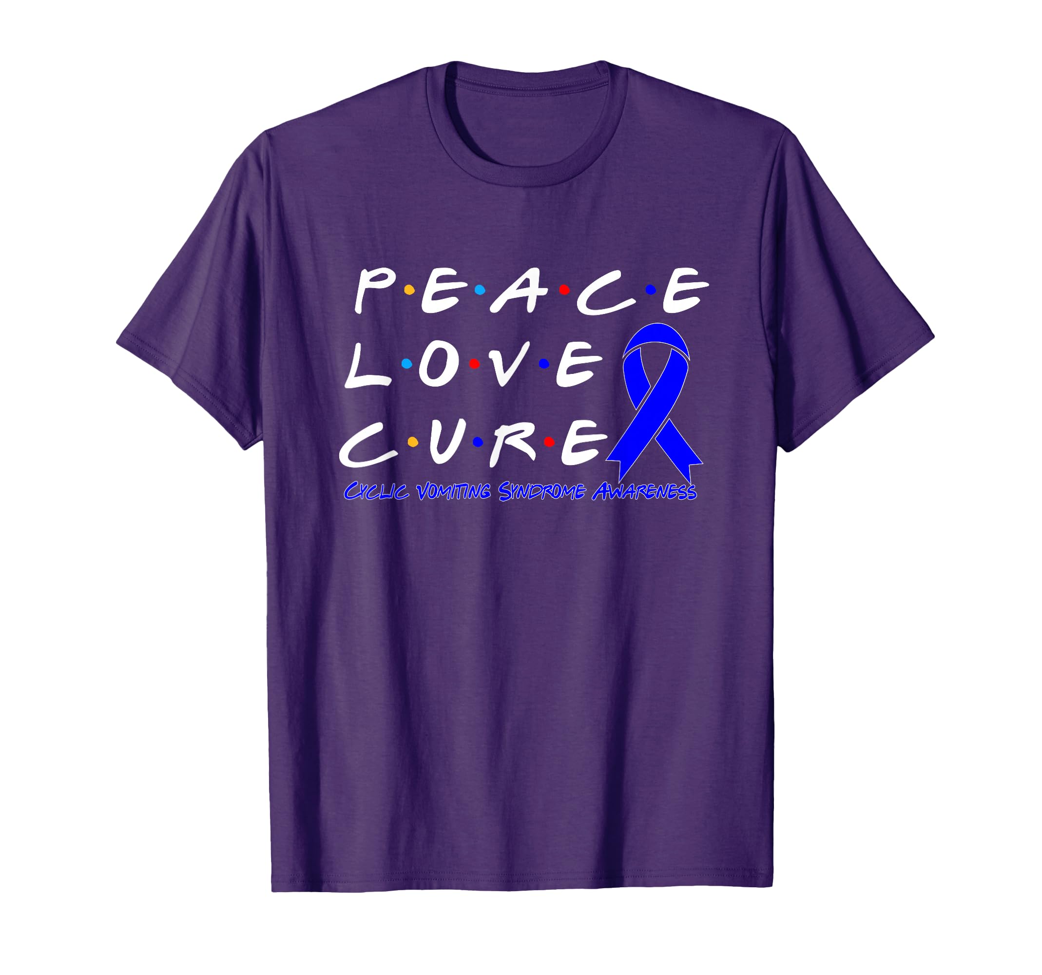 Cyclic Vomiting Syndrome Awareness Peace T-Shirt - Novelty Apparel Unisex - T-Shirt, Sweatshirt, Hoodie