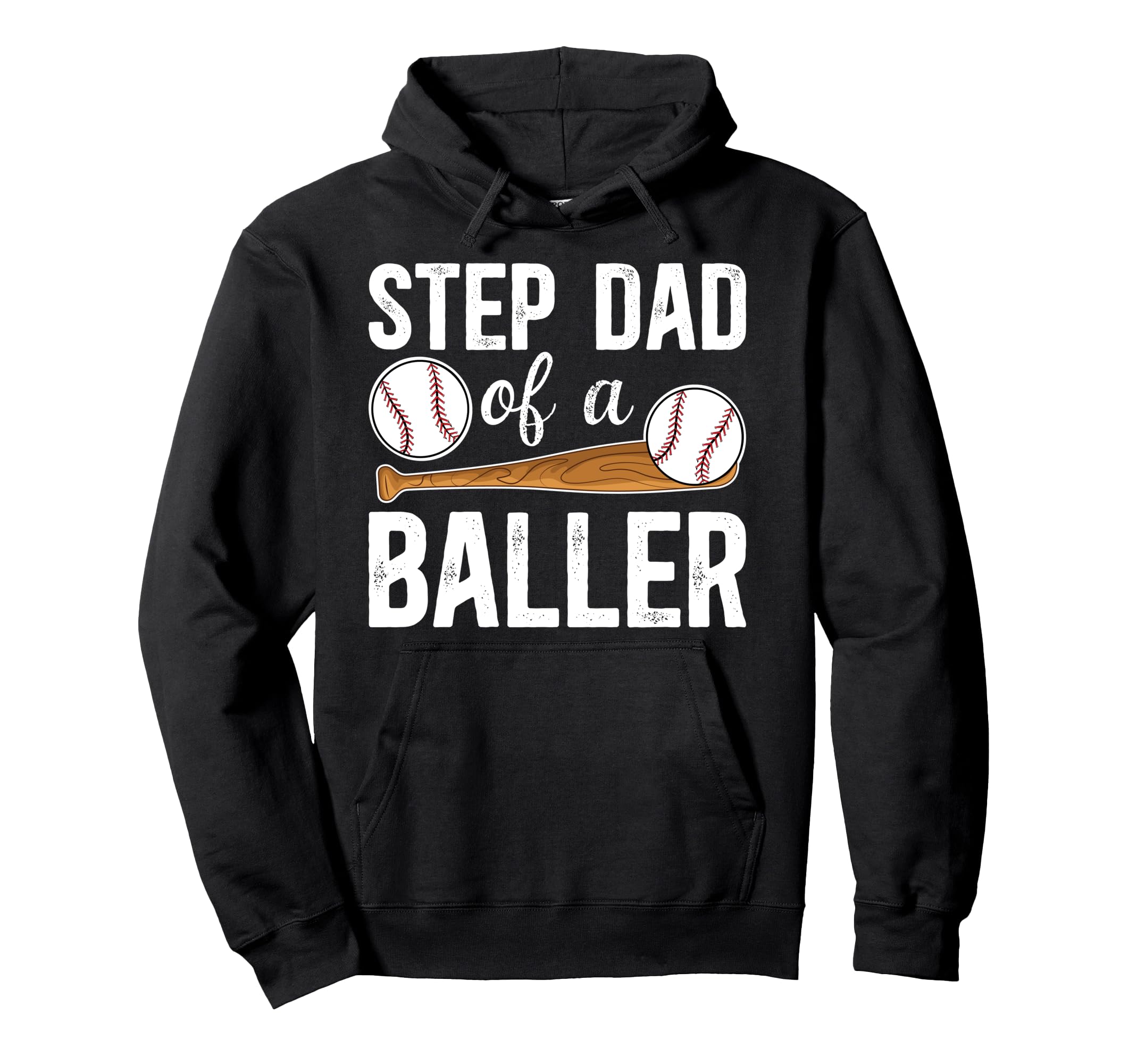 Step Dad Baller Baseball Step Dad Hoodie - Minimalist Print Unisex - T-Shirt, Sweatshirt, Hoodie