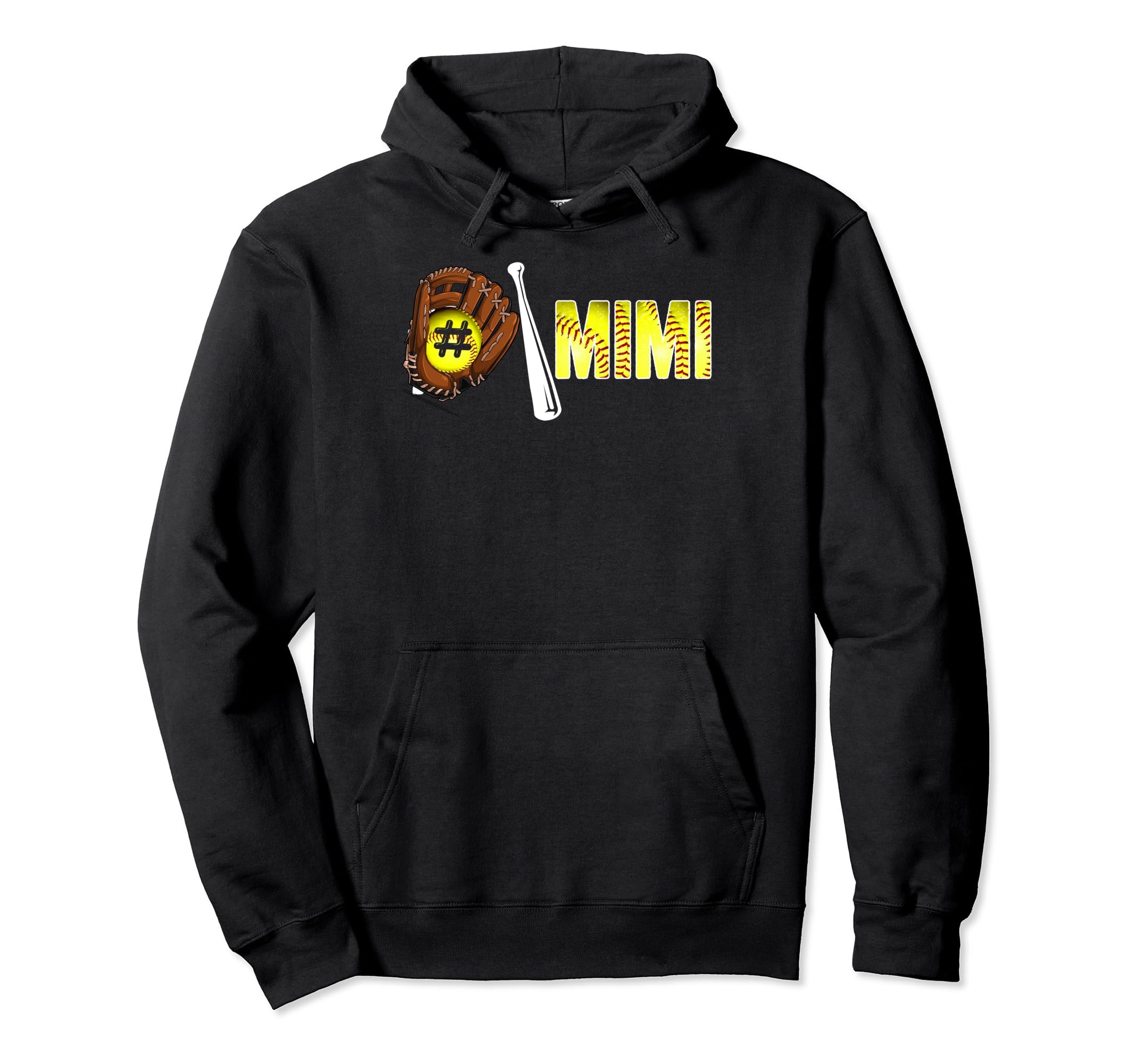 Number One Softball Mimi Mothers Day Funny Hoodie - Graphic Print Unisex - T-Shirt, Sweatshirt, Hoodie