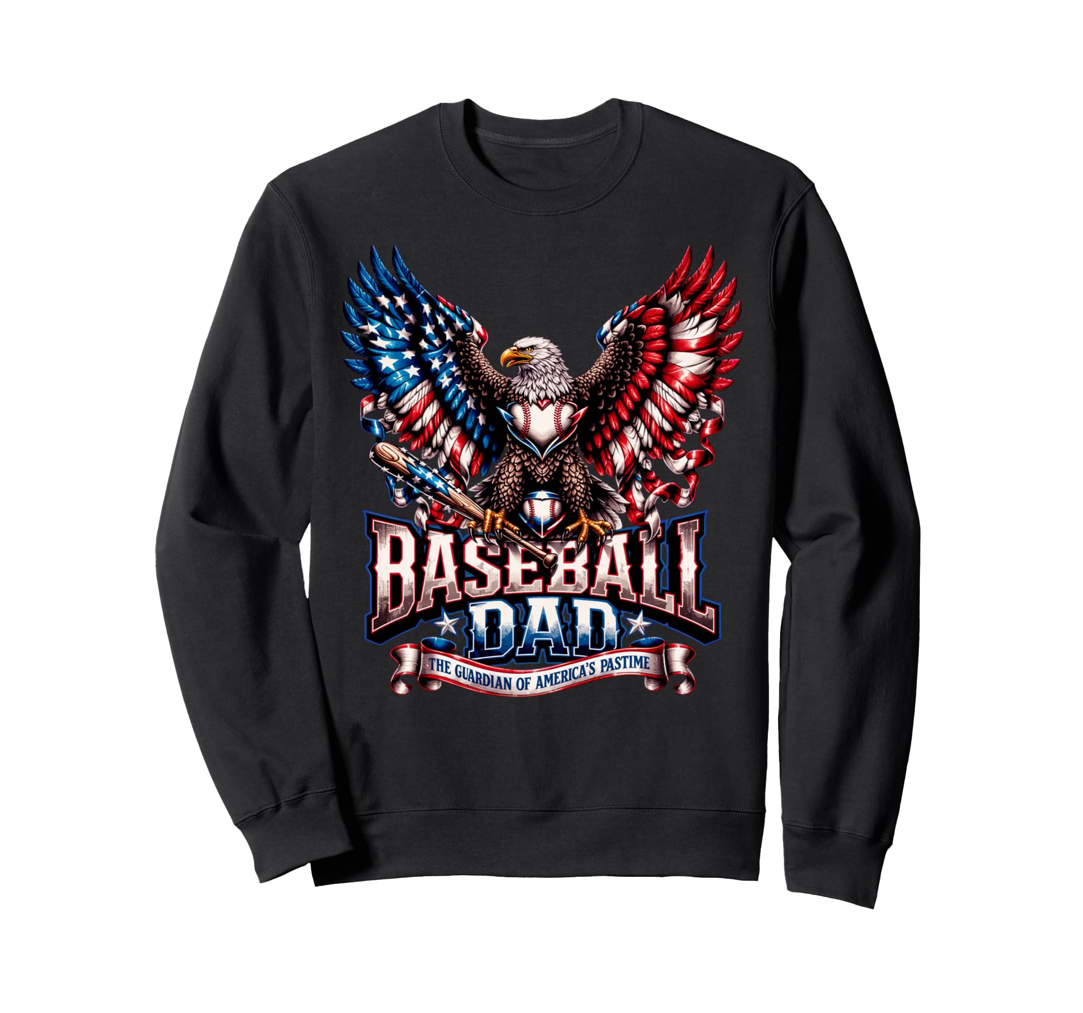Proud Baseball Patriotic Baseball Dad Sweatshirt - Minimalist Print Unisex - T-Shirt, Sweatshirt, Hoodie