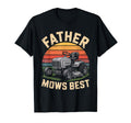 Father Mows Best Lawn Tractor Sunset T-Shirt - Aesthetic Graphic for Adults - T-Shirt, Sweatshirt, Hoodie