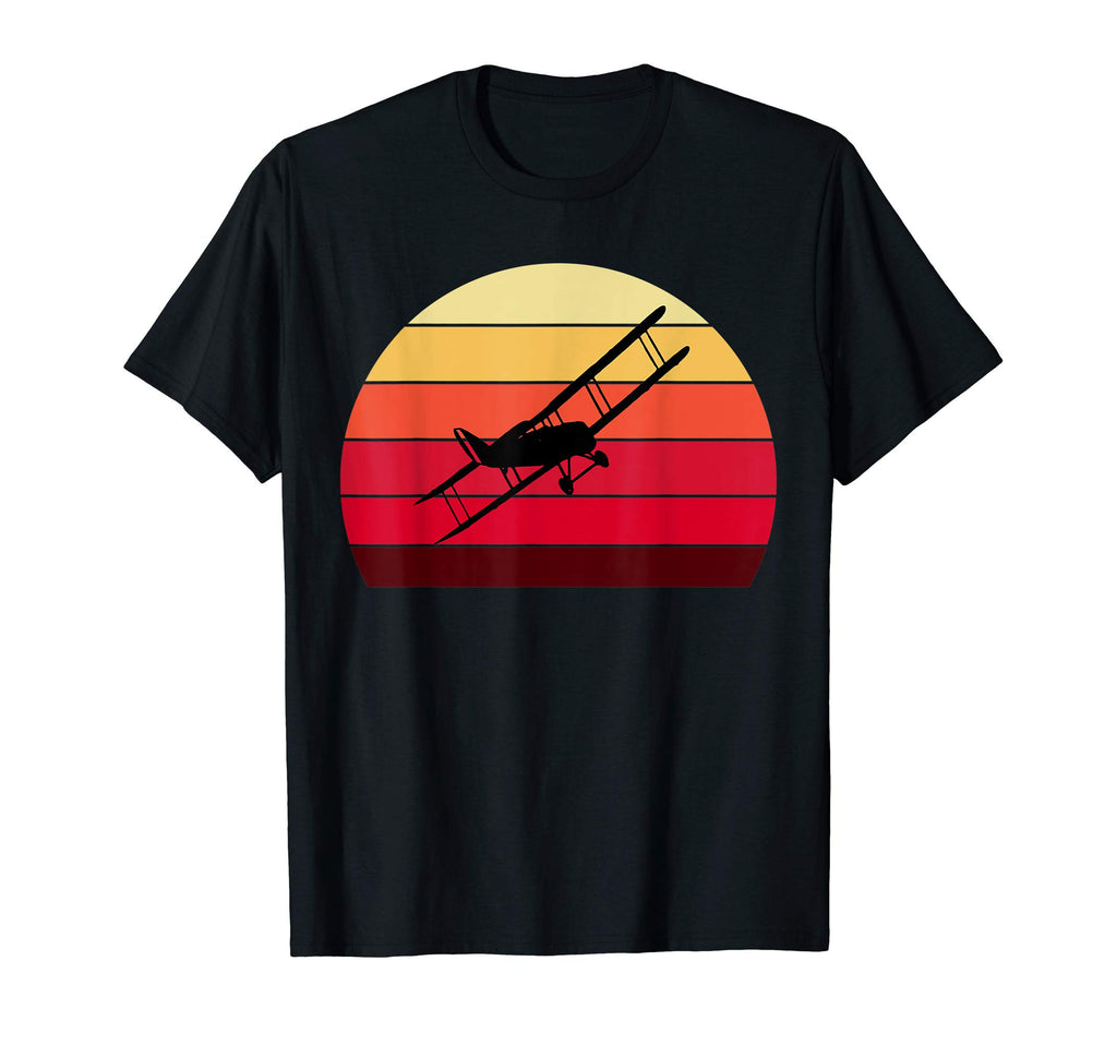 Airplane Silhouette Sunset Pilot T-Shirt - Streetwear Style Men Women - T-Shirt, Sweatshirt, Hoodie